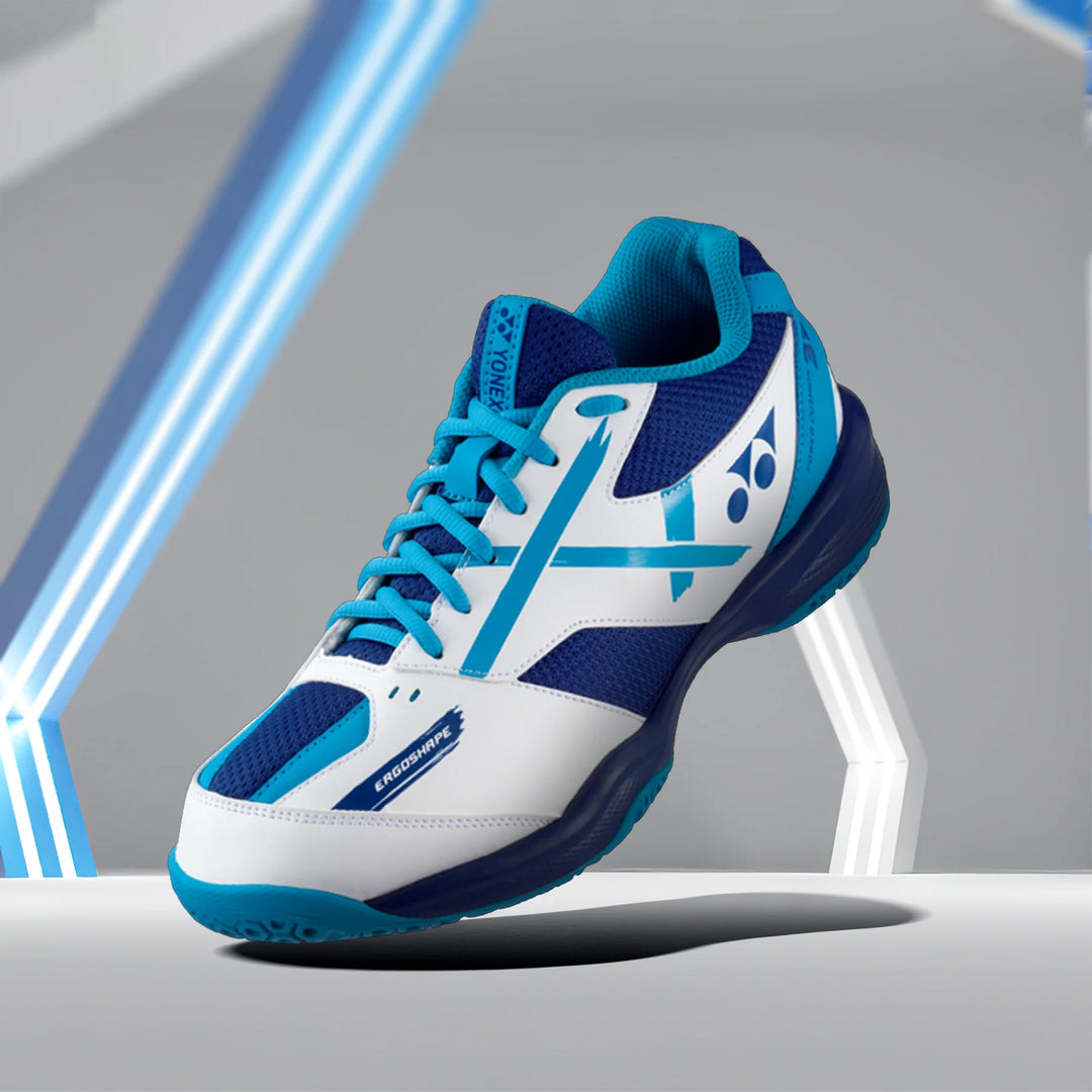 Yonex Power Cushion SHB 39 Badminton Shoes (White Blue) - InstaSport