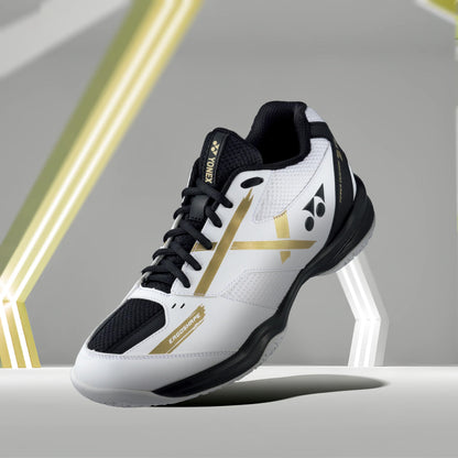 Yonex Power Cushion SHB 39 Wide Badminton Shoes (White/Gold) - InstaSport