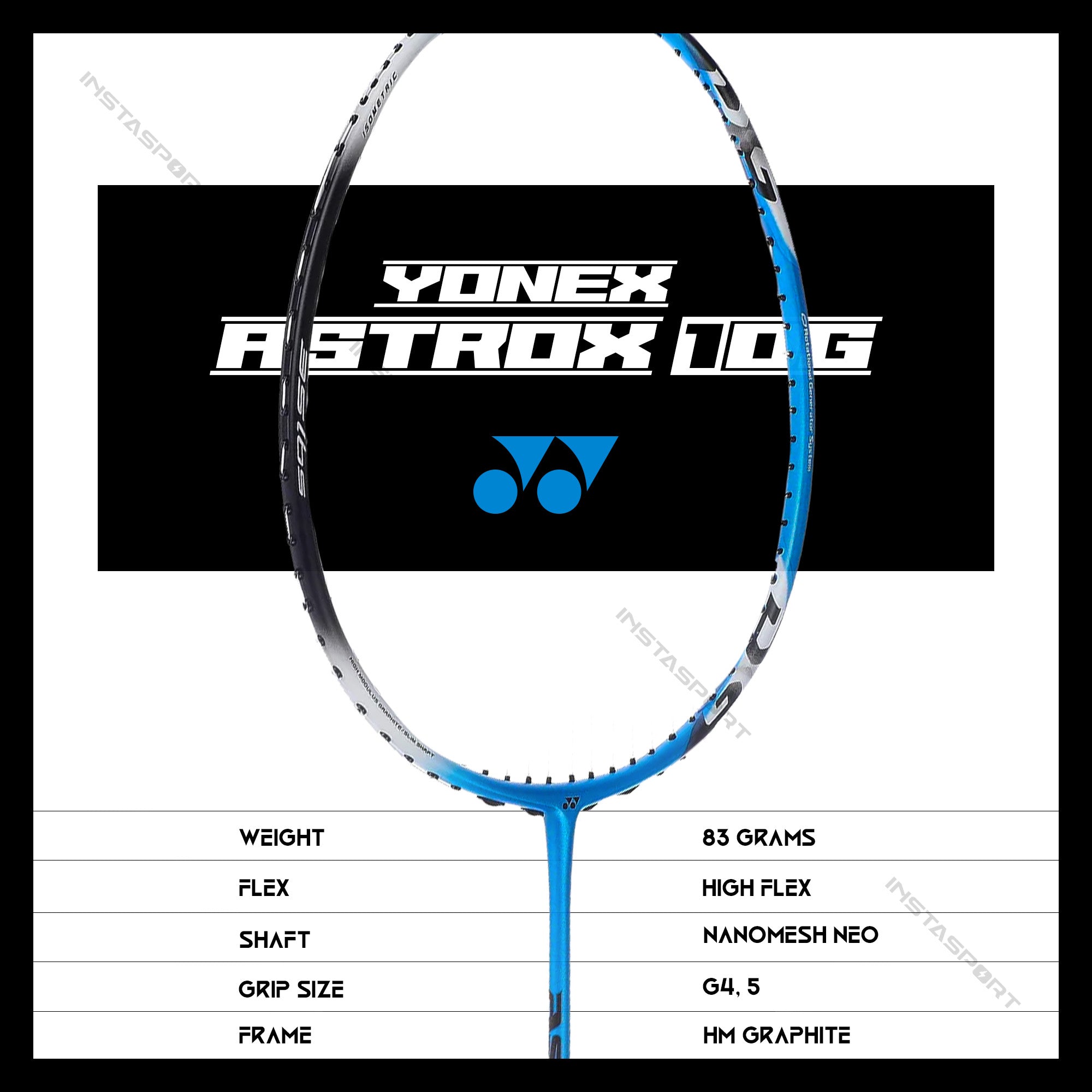 Yonex Astrox 1DG Badminton Racket Specs2