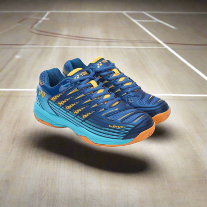 Yonex_Tour_Dominant2_Men's_Badminton_Shoes_SailorBlue/BrightAqua/MustardGold_Fullview_Instasport