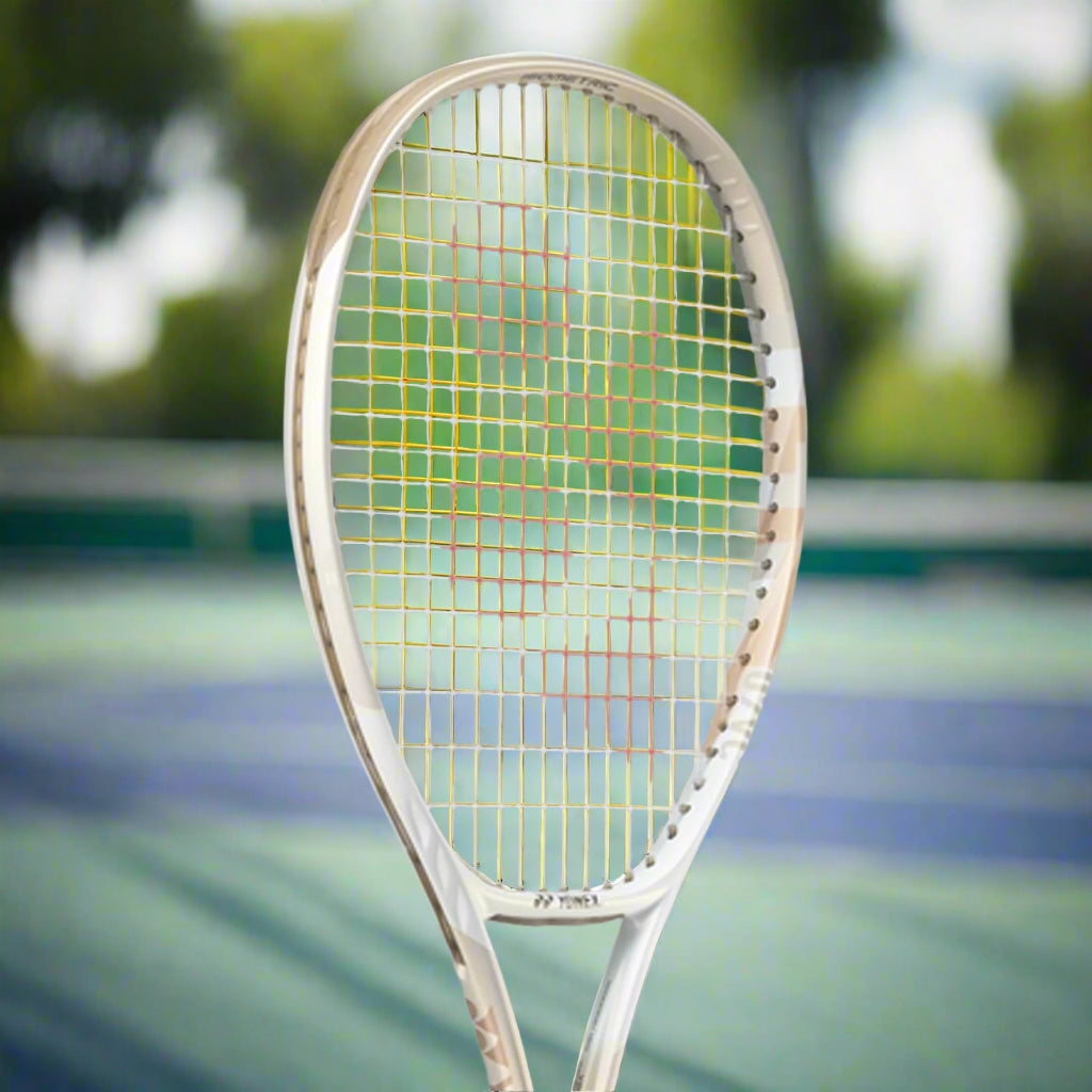 Yonex_Vcore_Feel_Strung_Tennis_Racquet_Sand_Beige_Head_Instasport