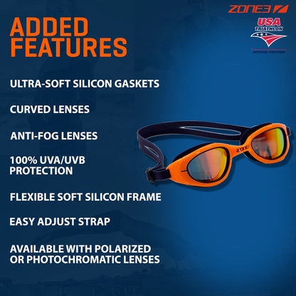 Zone3_Attack_Swimming_Goggles_Navy_Neon_Orange_Features_InstaSport