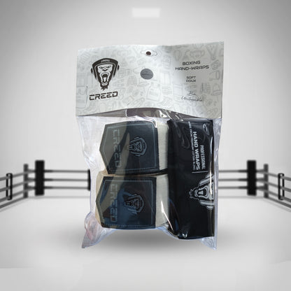 Creed Professional Boxing Hand Wraps - Natural  (4m x 2) with Bag - InstaSport