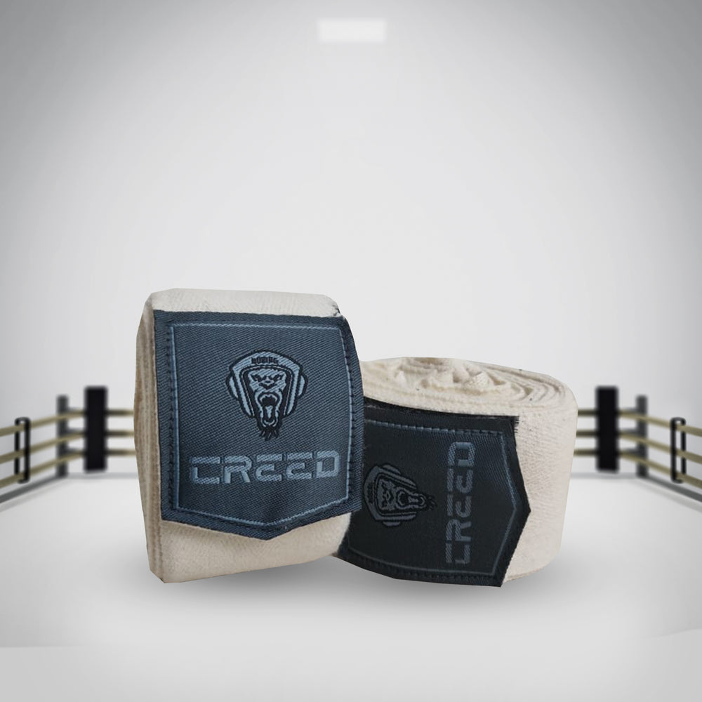 Creed Professional Boxing Hand Wraps - Natural  (4m x 2) with Bag - InstaSport