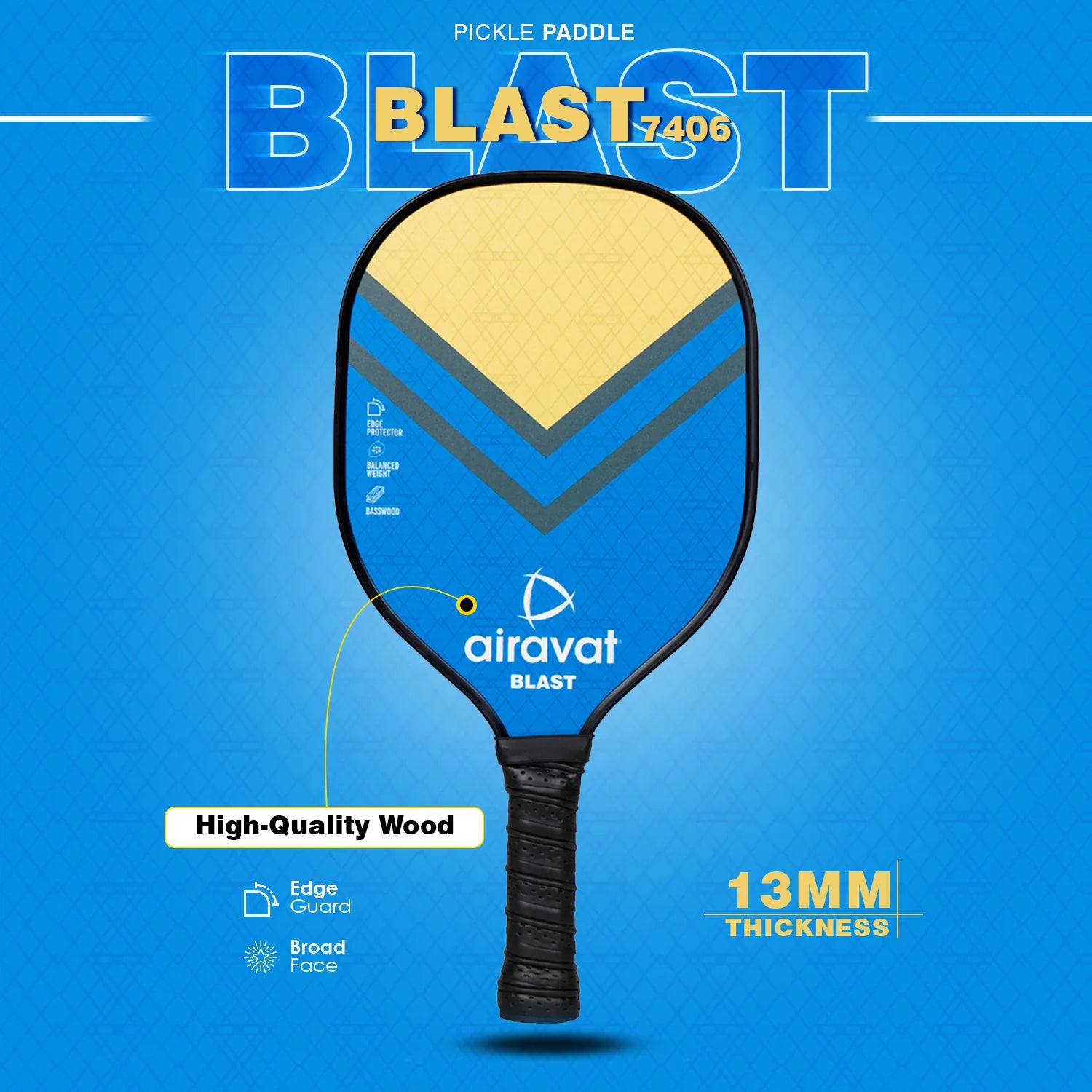Airavat Blast Wooden Set Pickleball Paddle