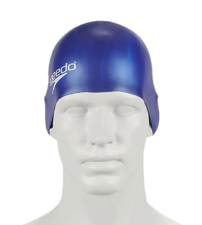 Speedo Unisex Junior Moulded Silicone Swim Caps (Blue) - InstaSport