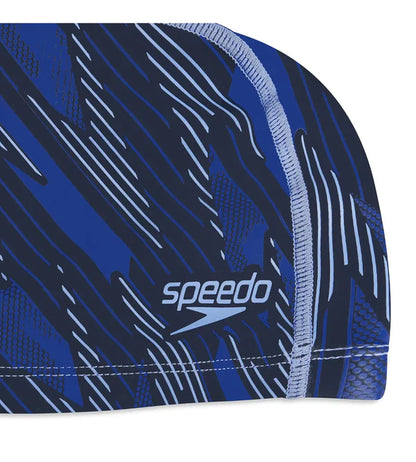 Speedo Unisex Adult Boom Ultra Pace Swim Caps (Black/Blue) - InstaSport