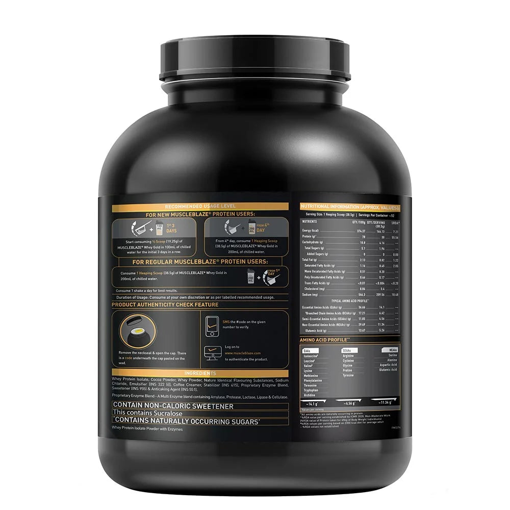 Muscle Blaze Whey Protein Gold - Dark Chocolate