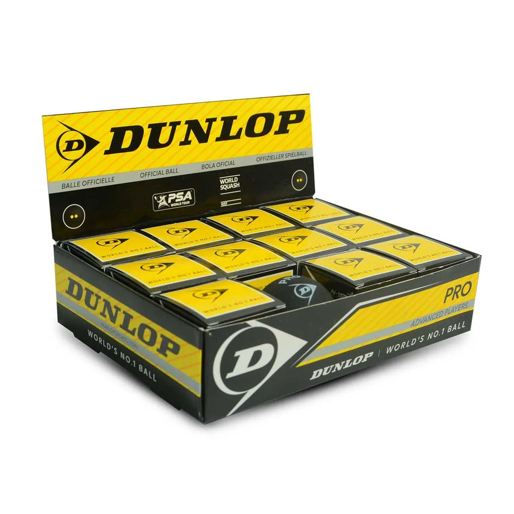 Dunlop Pro Double Dot Squash Ball (12pc) - InstaSport