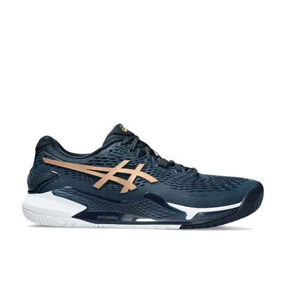 Asics Gel Resolution 9 Tennis Shoes (French Blue/ Pure Gold) - InstaSport