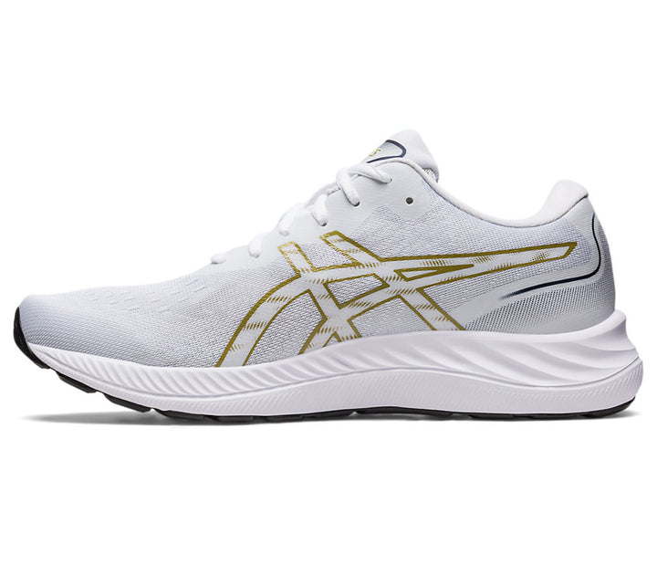 Asics GEL-EXCITE 9 Sports Running Shoes White/Olive Oil - 1011B338