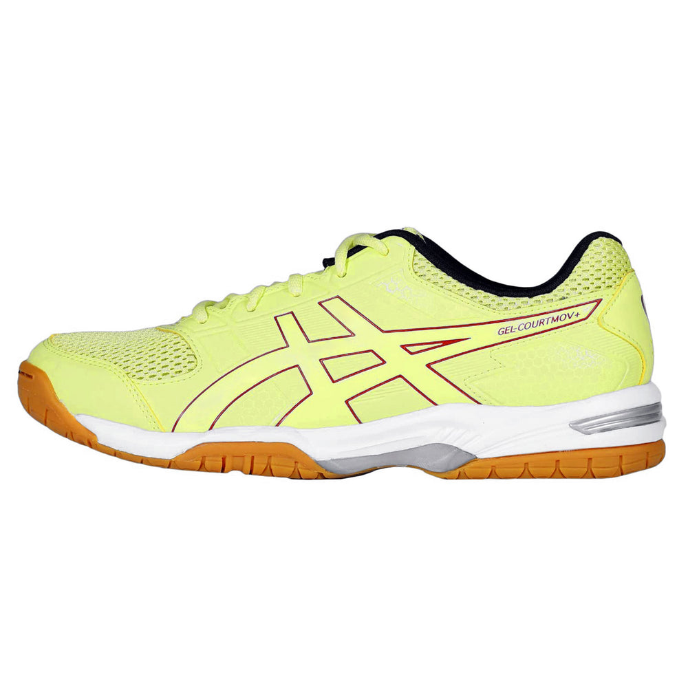 Asics GEL-COURTMOV+ Badminton Shoes (Glow Yellow/Rust) - InstaSport