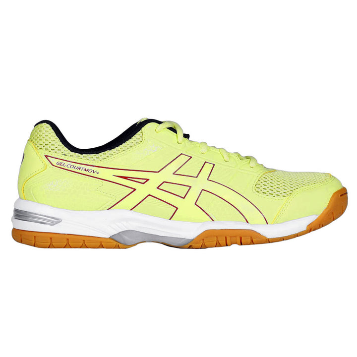 Asics GEL-COURTMOV+ Badminton Shoes (Glow Yellow/Rust) - InstaSport