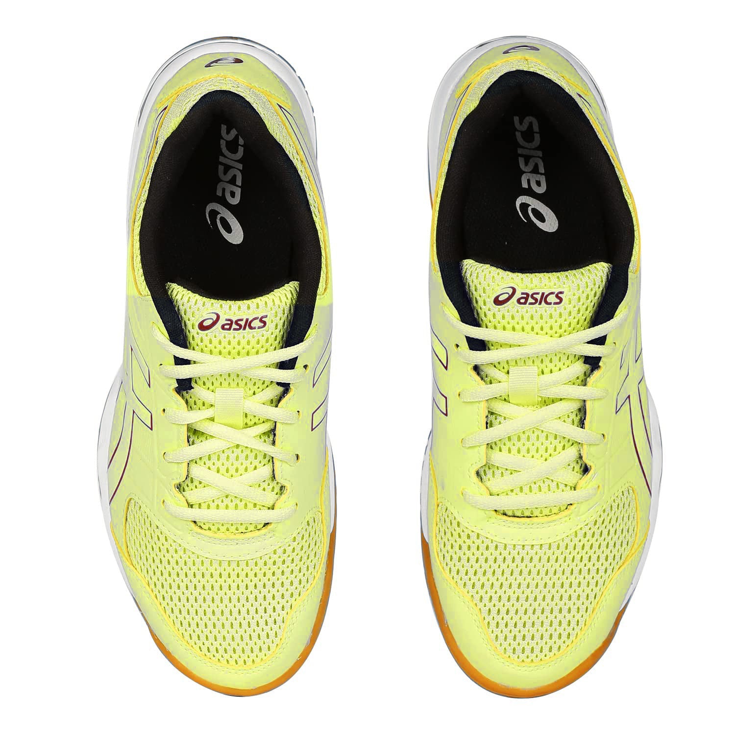 Asics GEL-COURTMOV+ Badminton Shoes (Glow Yellow/Rust) - InstaSport