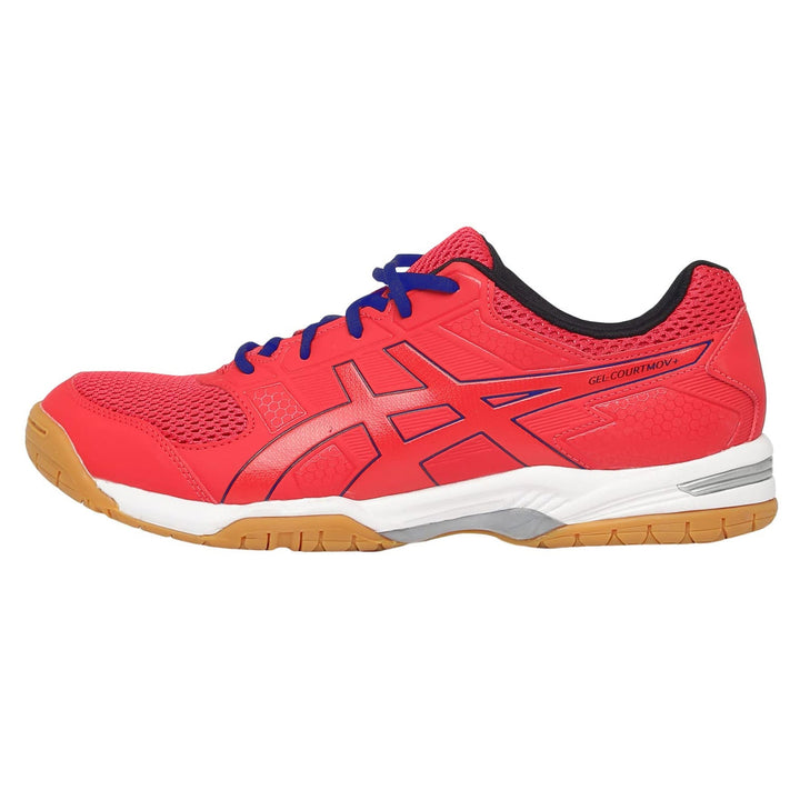 Asics GEL-COURTMOV+ Badminton Shoes (Electric Red/Drive Blue) - InstaSport