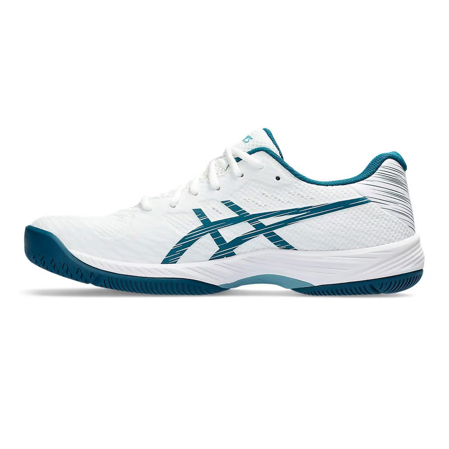 Asics Gel Game 9 Tennis Shoes (White/Restful Teal) - InstaSport