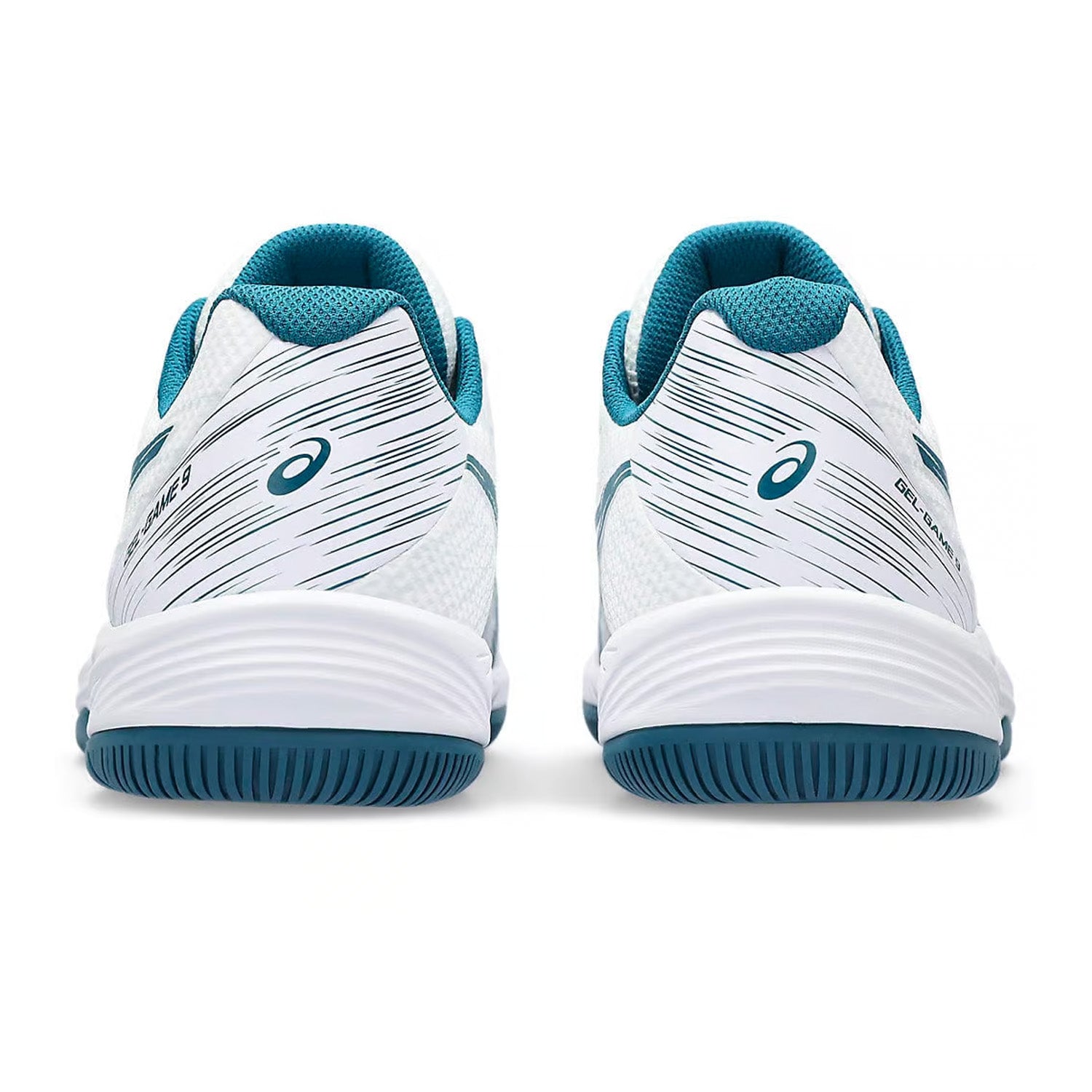 Asics Gel Game 9 Tennis Shoes (White/Restful Teal) - InstaSport