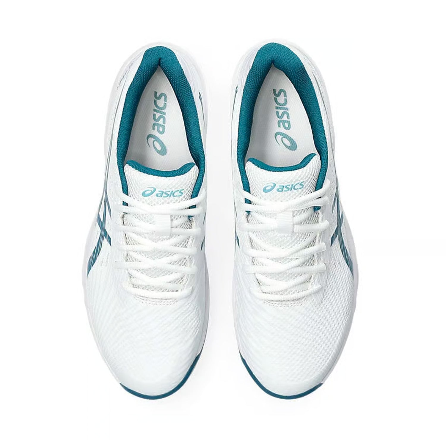 Asics Gel Game 9 Tennis Shoes (White/Restful Teal) - InstaSport