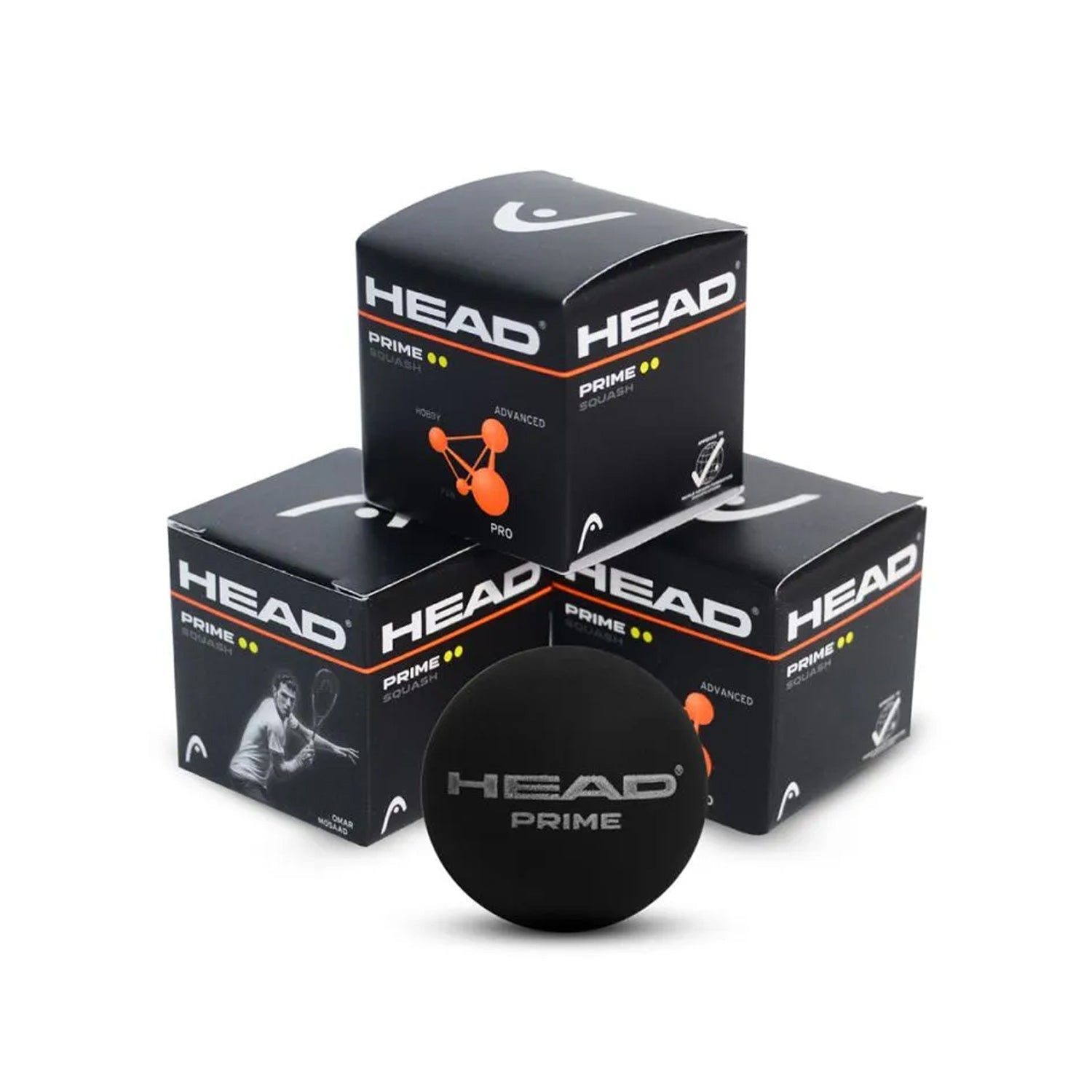 Head Prime Double Dot Squash Ball (3pc) - InstaSport