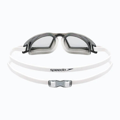 Speedo Unisex Adult Hydropulse Swim Goggles - White/ Grey - InstaSport