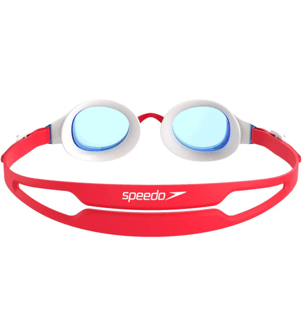 Speedo Unisex Junior Hydropure Swim Goggles - Red & Blue - InstaSport