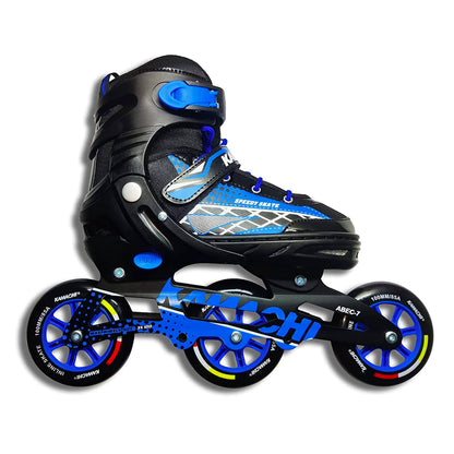 Kamachi K-100 Aluminium Alloy 100MM Adjustable Inline Skates (Blue) - InstaSport