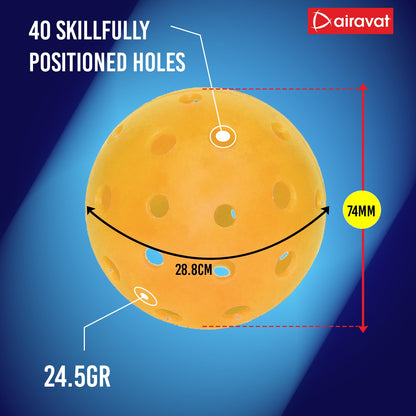 pickle ball dimension info orange