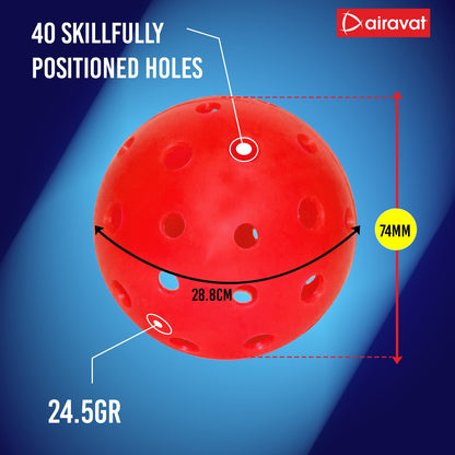 pickle ball dimension info red