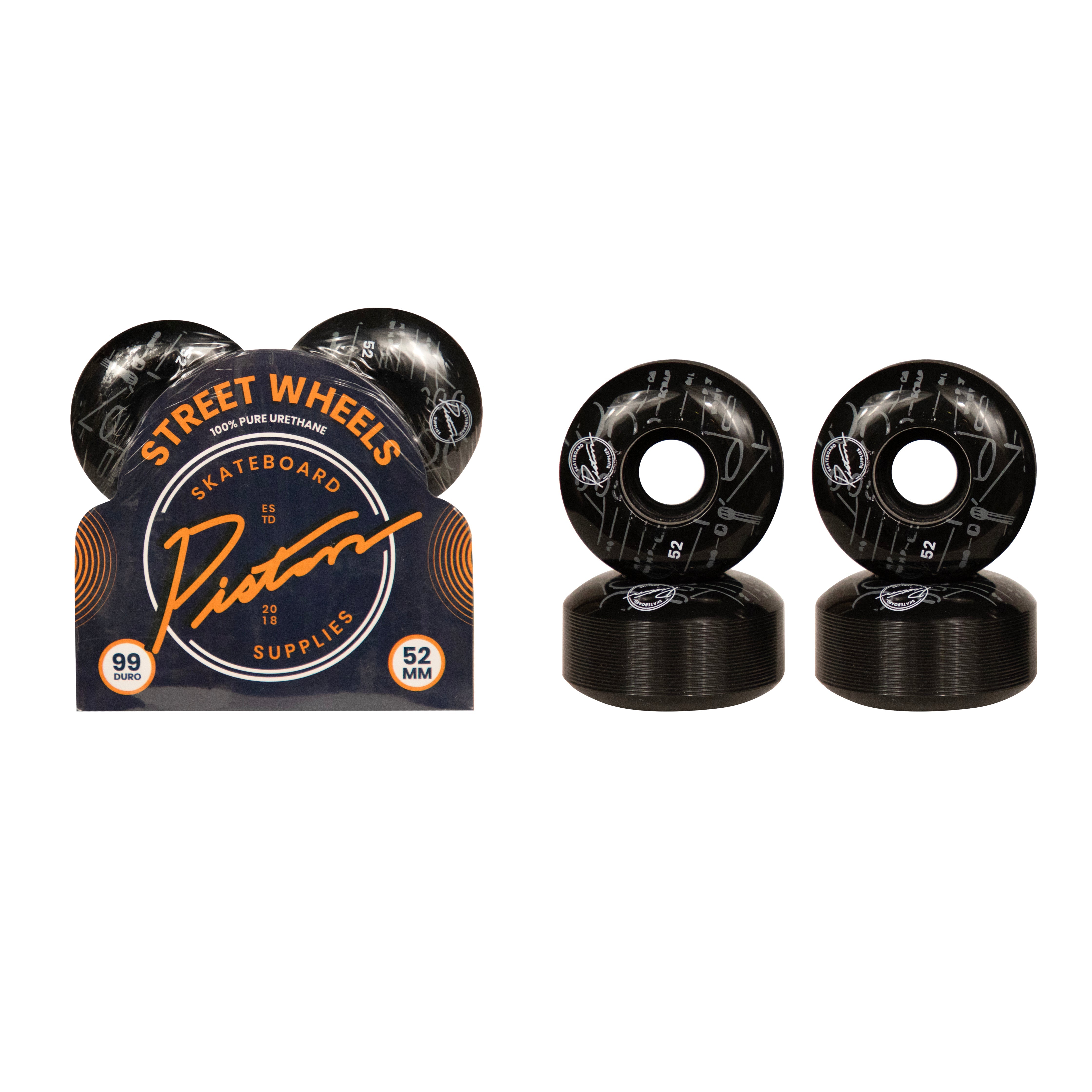 Piston Skateboard Wheels 54mm/Diagram - InstaSport