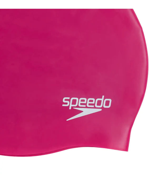 Speedo Unisex Adult Moulded Silicone Swim Cap (Purple) - InstaSport