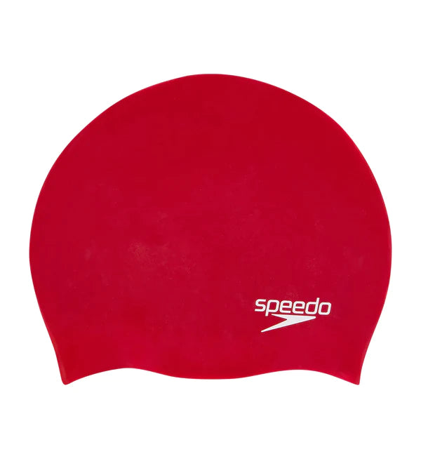 Speedo Unisex Junior Moulded Silicone Swim Caps (Red) - InstaSport