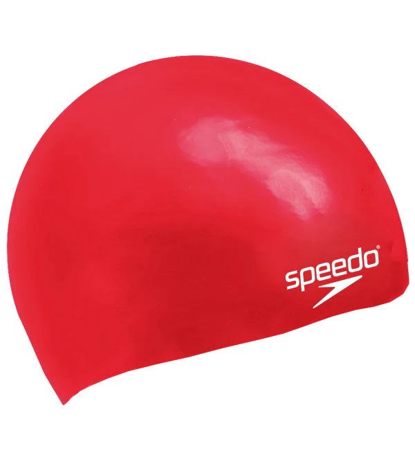 Speedo Unisex Junior Moulded Silicone Swim Caps (Red) - InstaSport