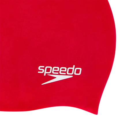 Speedo Unisex Junior Moulded Silicone Swim Caps (Red) - InstaSport