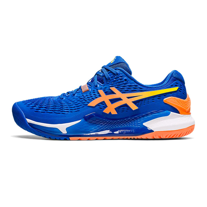 Asics Gel Resolution 9 Tennis Shoes (Tuna Blue/Sun Peach) - InstaSport