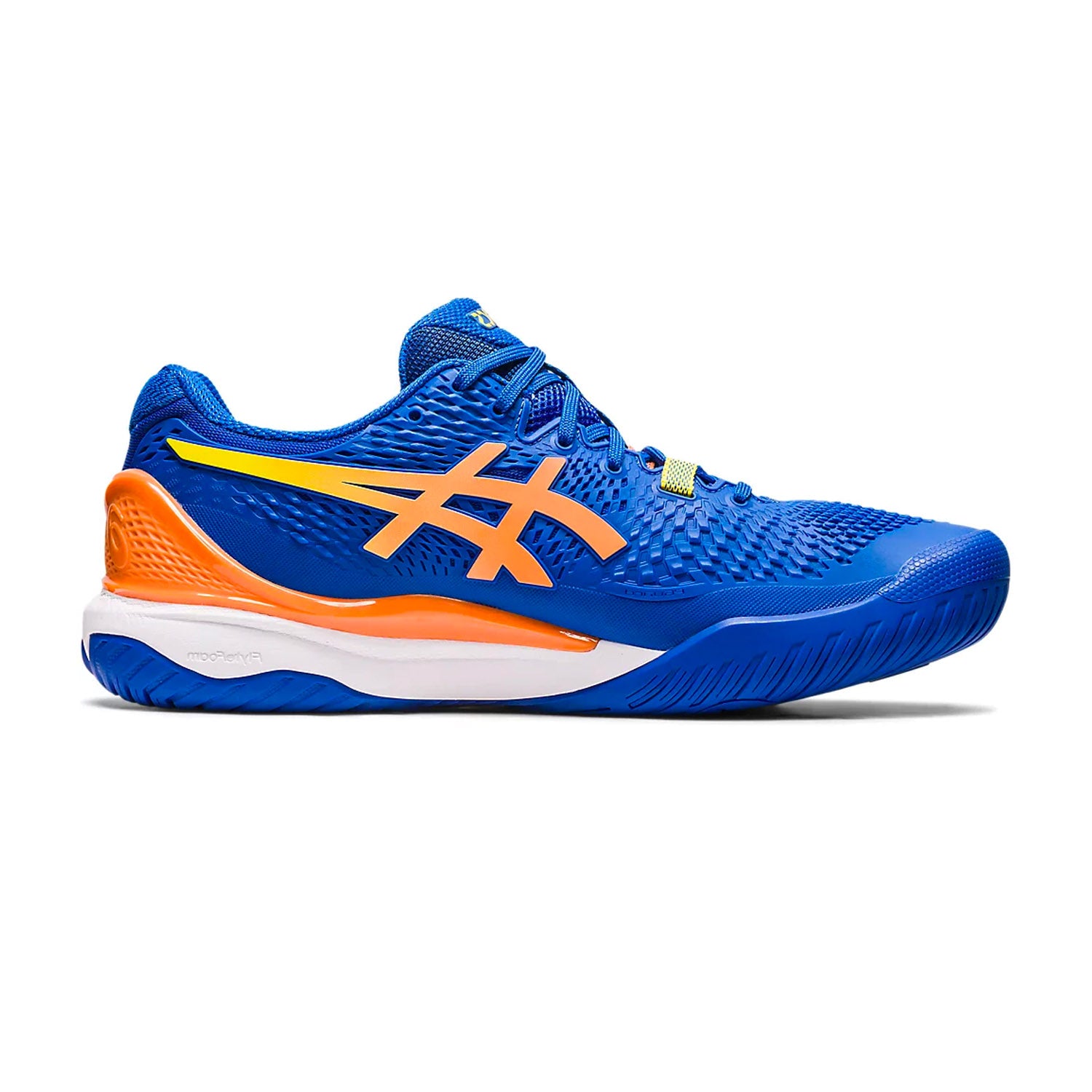 Asics Gel Resolution 9 Tennis Shoes (Tuna Blue/Sun Peach) - InstaSport