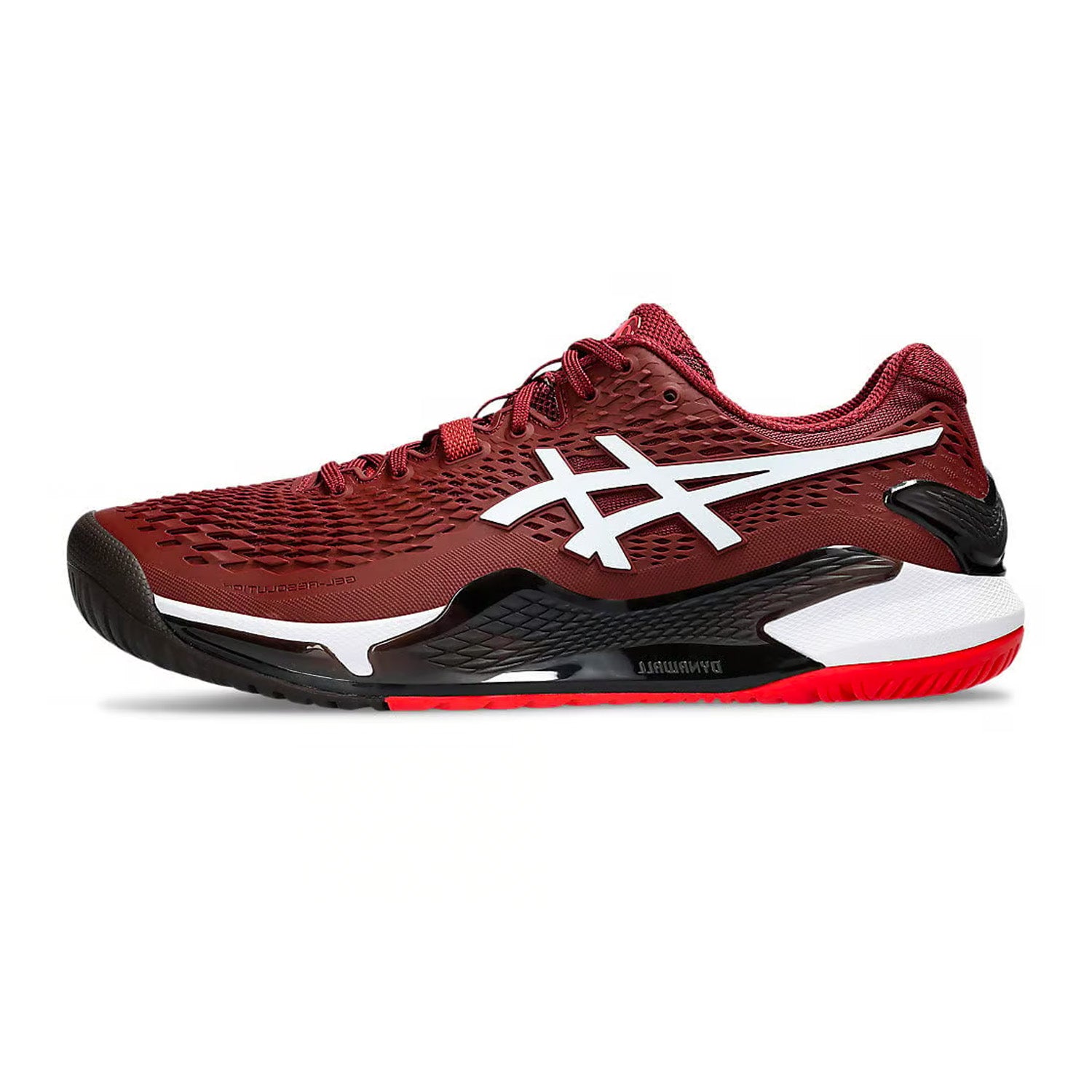 Asics Gel Resolution 9 Tennis Shoes (Antique Red/White) - InstaSport