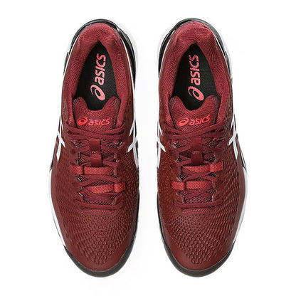 Asics Gel Resolution 9 Tennis Shoes (Antique Red/White) - InstaSport