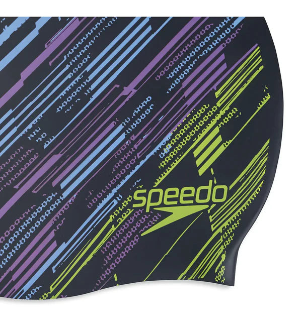 Speedo Unisex Adult Reversible Swim Cap  (Silver/ Orange) - InstaSport