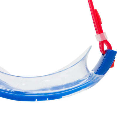 Speedo Unisex Junior Rift Clear - Lens Goggles (Lava Red & Beautiful Blue) - InstaSport