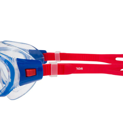 Speedo Unisex Junior Rift Clear - Lens Goggles (Lava Red & Beautiful Blue) - InstaSport