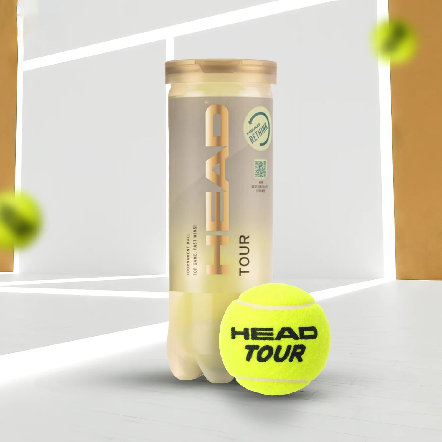 Head Tour Tennis Balls Can (3 Balls) - DOD - InstaSport