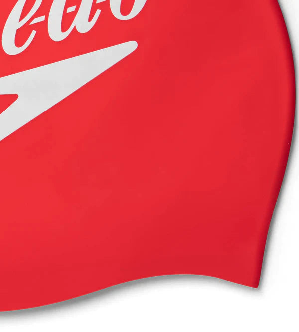 Speedo Unisex Adult Slogan Printed Swim Cap (Red/White) - InstaSport