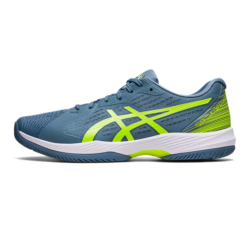 Asics Solution Swift FF Tennis Shoes (Steel Blue/Hazard Green) - InstaSport