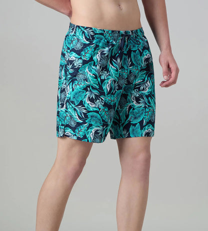 Speedo Men's 100% Polyester Essential Printed Watershorts With Side Pockets - Navy, Aquasplash & Sky - Watershorts | Speedo | InstaSport