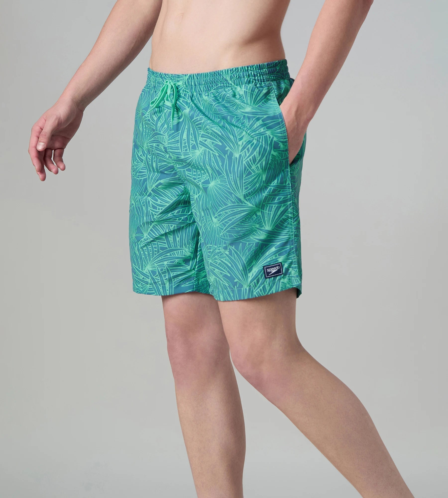 Speedo Men's 100% Polyester Essential Printed Watershorts With Side Pockets - Stellar & Turquoise - Watershorts | Speedo | InstaSport