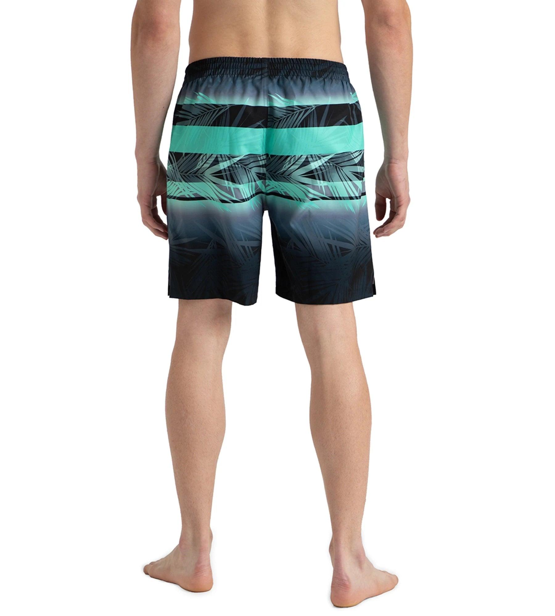 Speedo Men's 4 Way Comfort Stretch Essential Printed Watershorts With Side Pockets - Antracite & Arctic Glass - Watershorts | Speedo | InstaSport