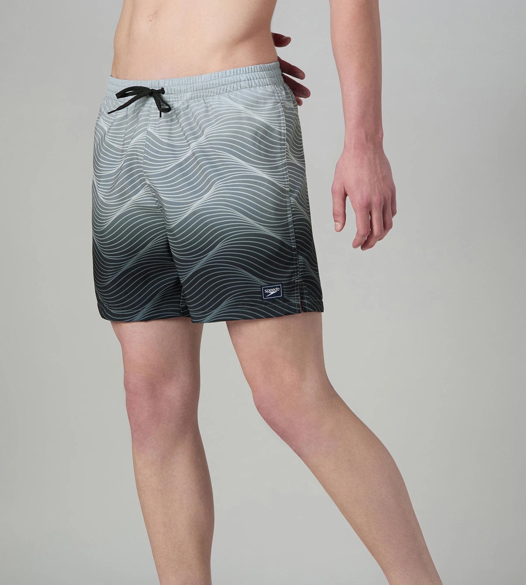 Speedo Men's 4 Way Comfort Stretch Essential Printed Watershorts With Side Pockets - Antracite & Coin Grey - Watershorts | Speedo | InstaSport