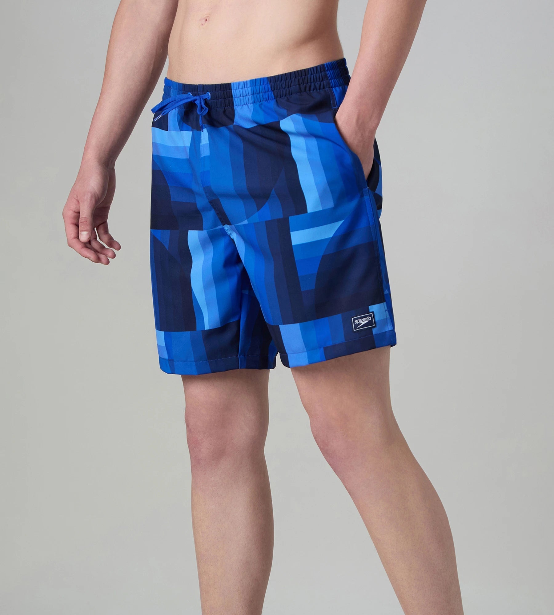 Speedo Men's 4 Way Comfort Stretch Essential Printed Watershorts With Side Pockets - Periwinkle Blue - Watershorts | Speedo | InstaSport