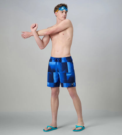 Speedo Men's 4 Way Comfort Stretch Essential Printed Watershorts With Side Pockets - Periwinkle Blue - Watershorts | Speedo | InstaSport