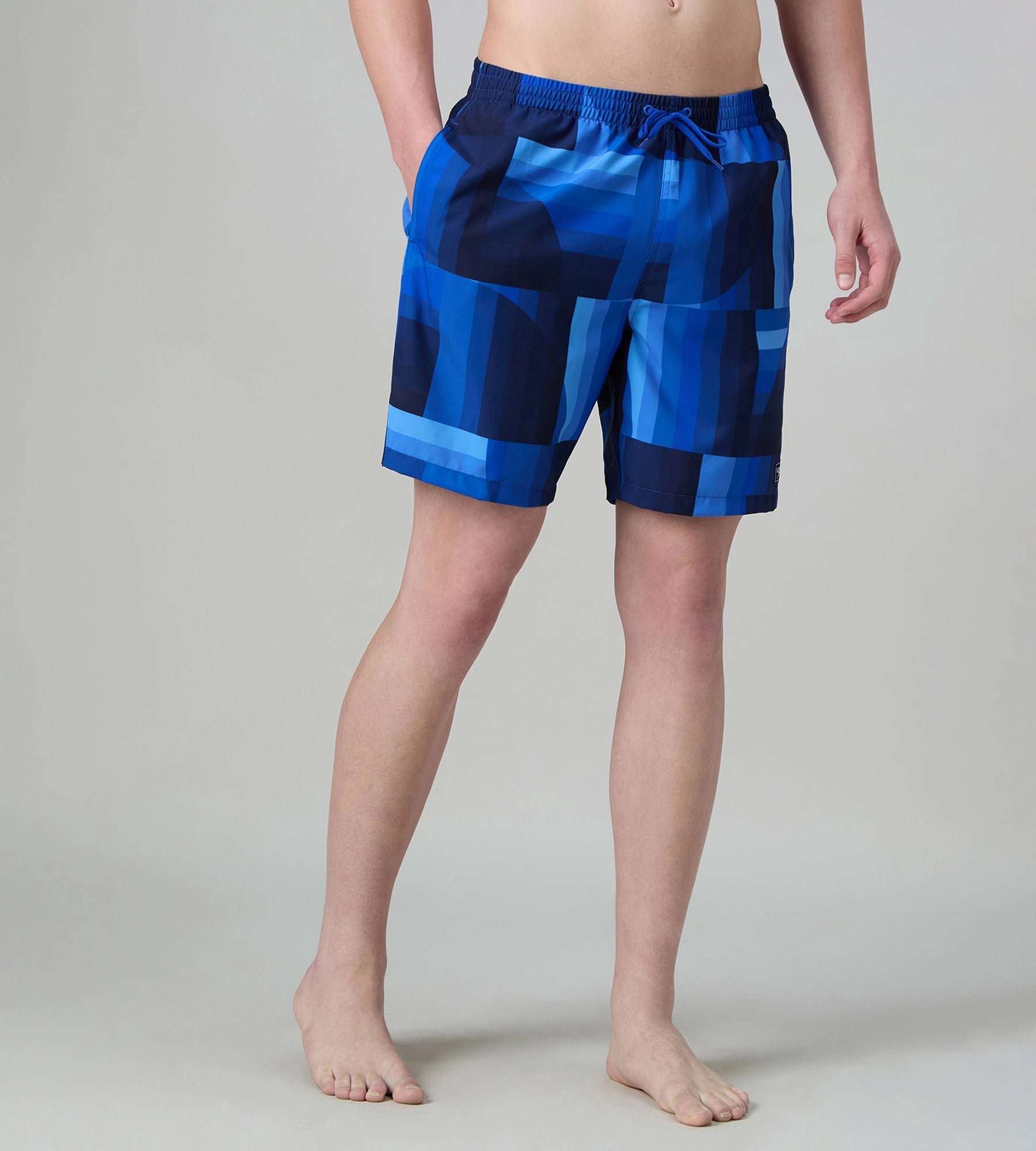 Speedo Men's 4 Way Comfort Stretch Essential Printed Watershorts With Side Pockets - Periwinkle Blue | Buy Watershorts Online in India – InstaSport